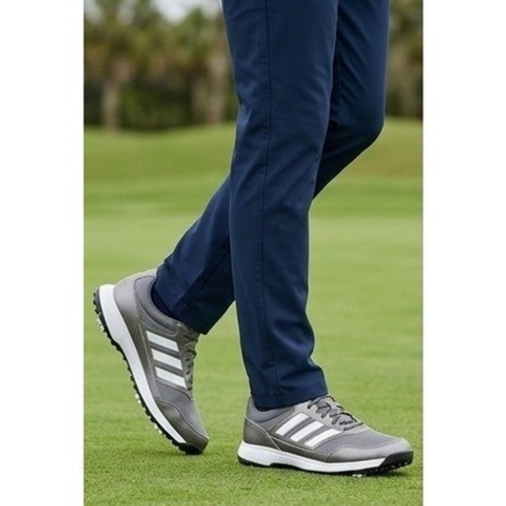 Adidas Tech Response 2.0 Golf Shoes Mens 15 Gray Silver Metallic EE9123 Spiked